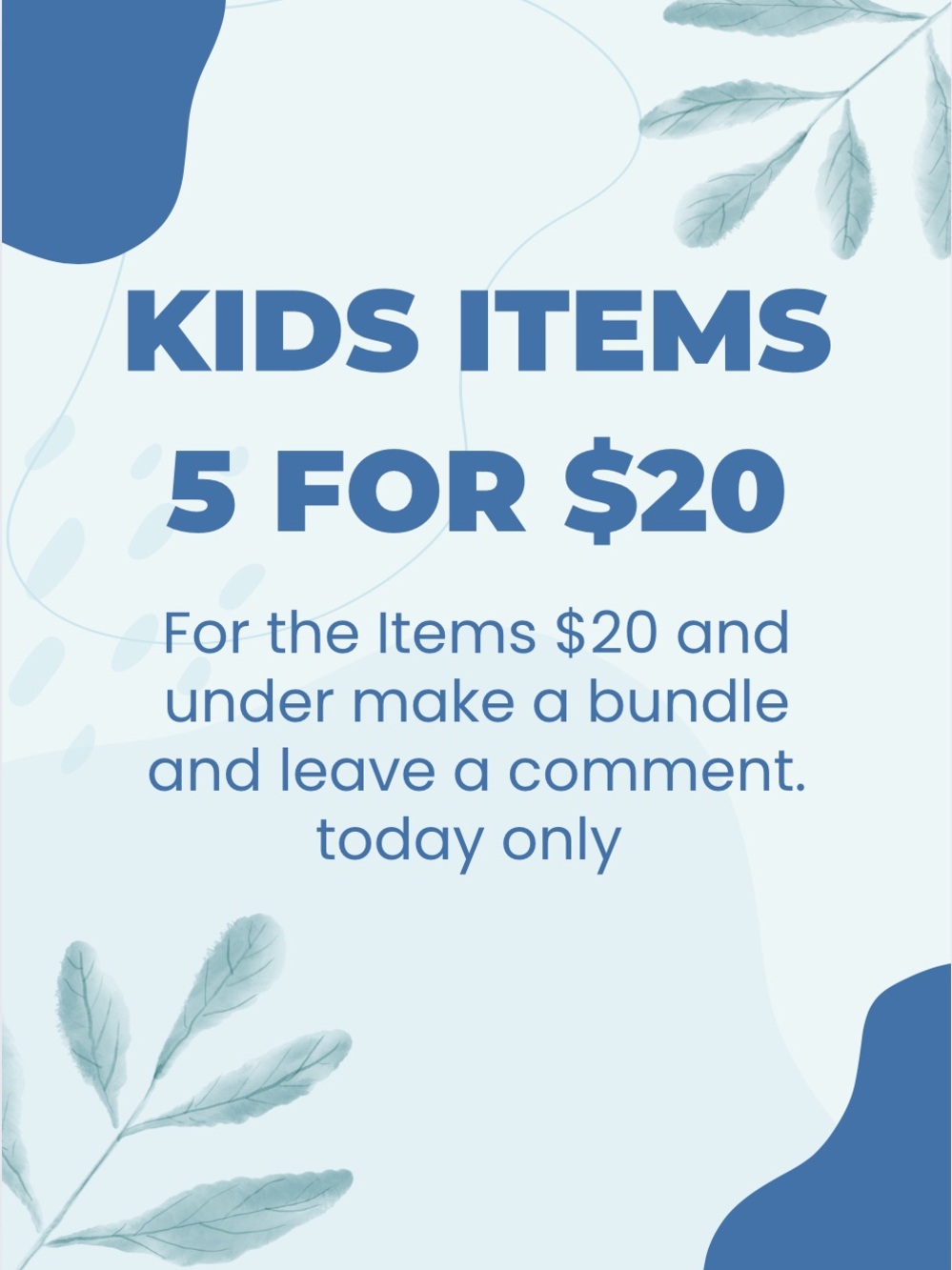 Kids Items Promotional Poster - Blue